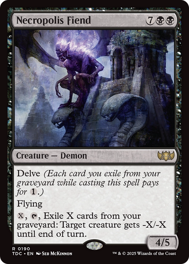 Image of Necropolis Fiend (TDC-190) - Commander: Tarkir: Dragonstorm