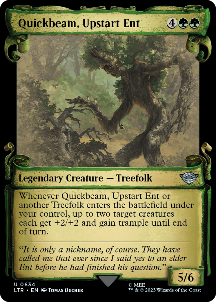 Image of Quickbeam, Upstart Ent (Showcase Scrolls) (LTR-634) - The Lord of the Rings: Tales of Middle-earth: (Showcase) Foil