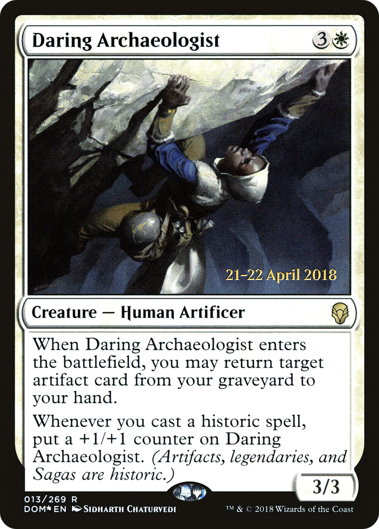Image of Daring Archaeologist (PRE-13S) - Dominaria Promos Foil