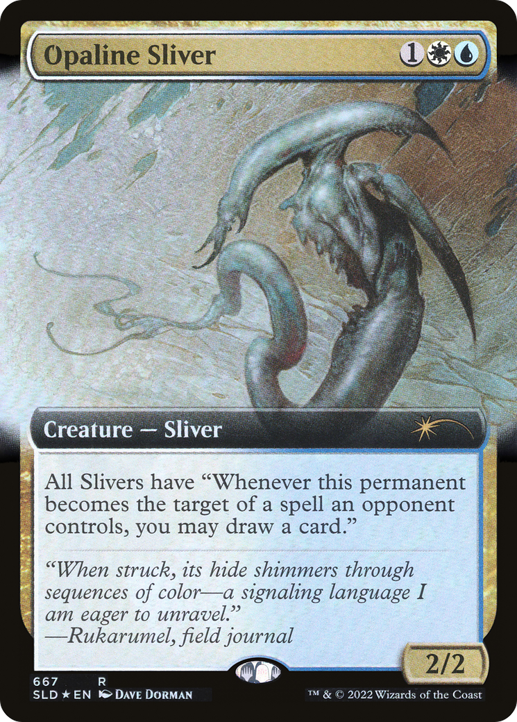 Image of Opaline Sliver (Extended Art) (SLD-667) - Secret Lair Drop: (Extended Art) Foil
