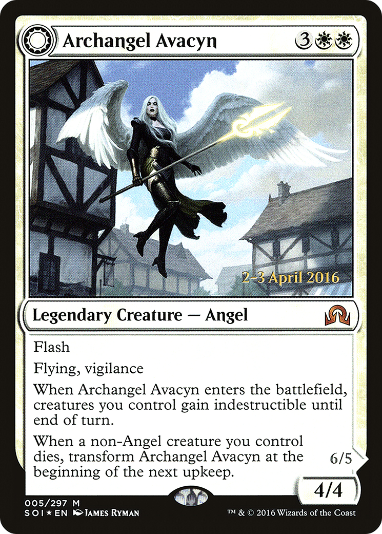 Image of Archangel Avacyn (PRE-005) - Shadows over Innistrad Promos: (Double Faced Transform) Foil