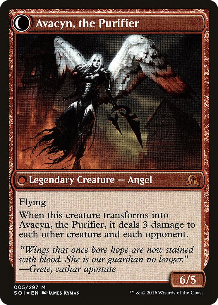 Image of Archangel Avacyn (PRE-005) - Shadows over Innistrad Promos: (Double Faced Transform) Foil