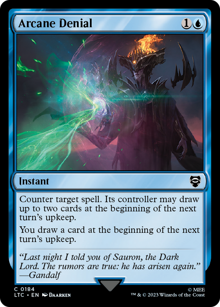 Image of Arcane Denial (LTC-184) - Tales of Middle-earth Commander