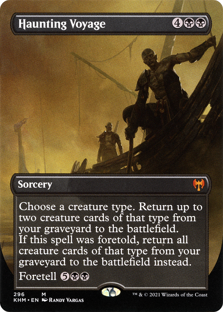 Image of Haunting Voyage (Borderless) (KHM-296) - Kaldheim (Borderless) Foil