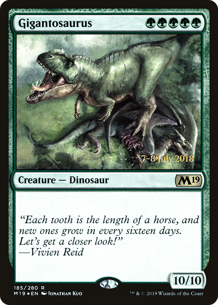 Image of Gigantosaurus (PRE-185) - Core Set 2019 Promos Foil