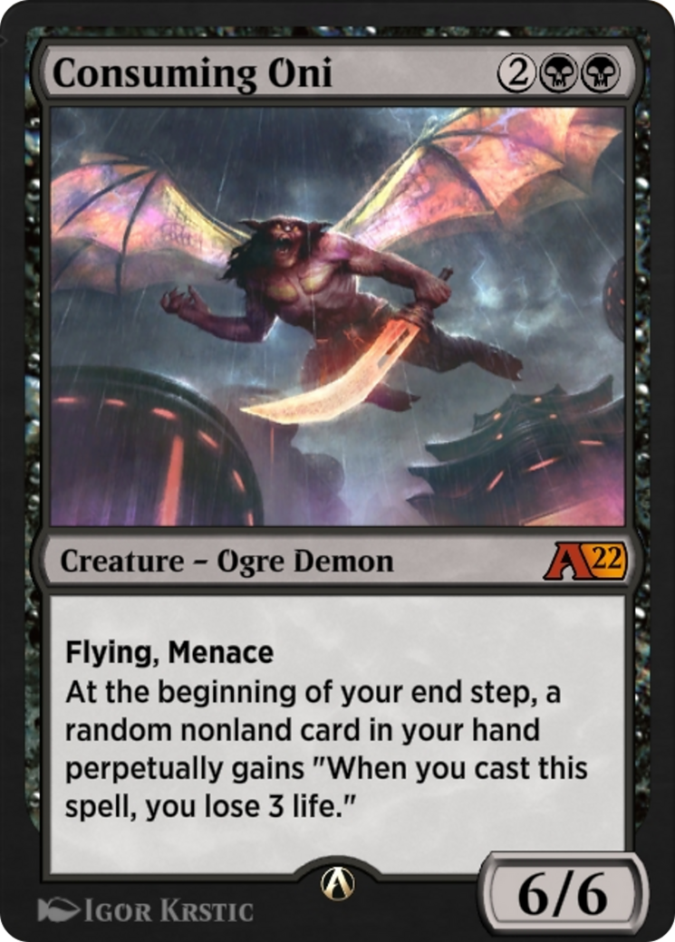 Image of Consuming Oni (YNEO-017) - Alchemy: Kamigawa