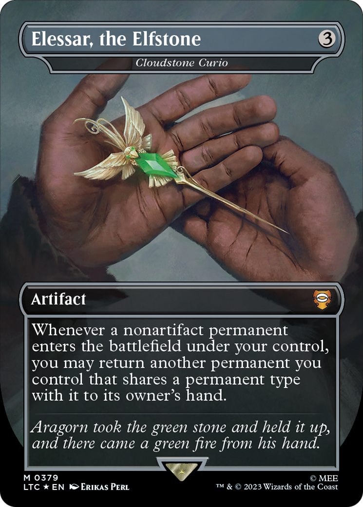 Image of Elessar, the Elfstone - Cloudstone Curio (Surge Foil) (LTC-379) - Tales of Middle-earth Commander / Elessar, the Elfstone (Borderless) Foil