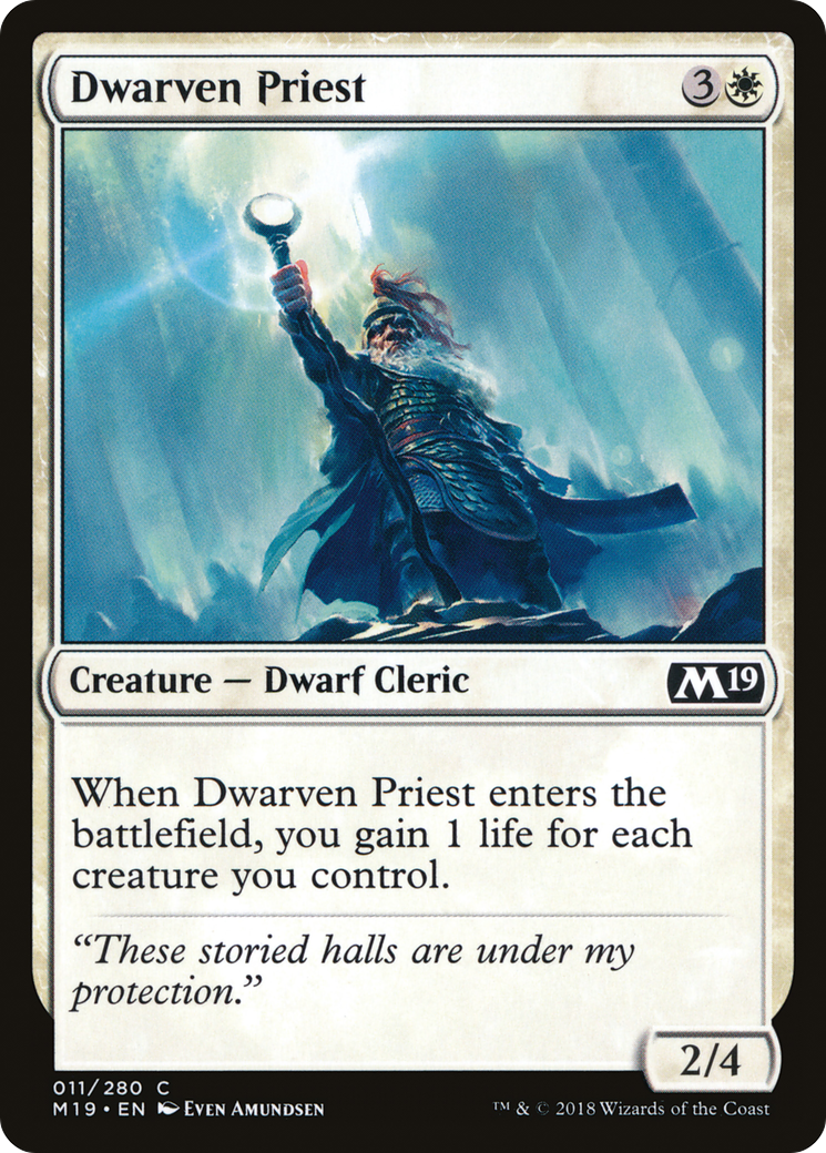 Image of Dwarven Priest (M19-011) - Core Set 2019 Foil
