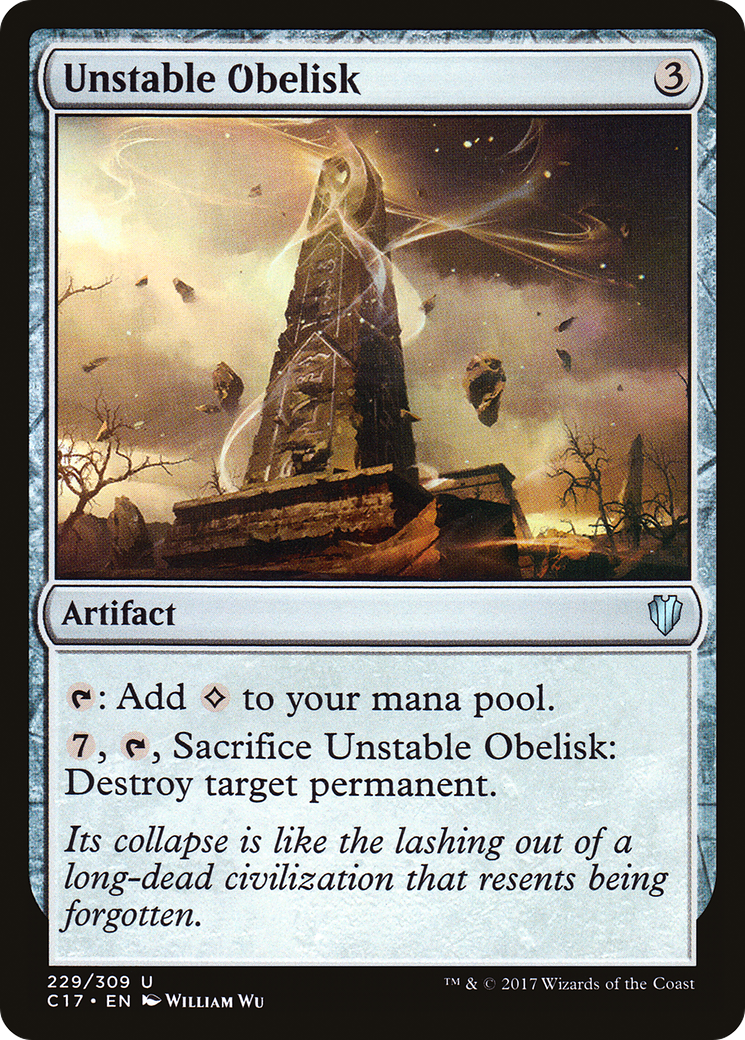 Image of Unstable Obelisk (C17-229) - Commander 2017