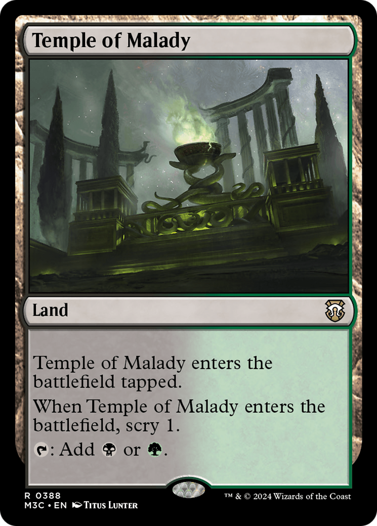 Image of Temple of Malady (M3C-388) - Modern Horizons 3 Commander