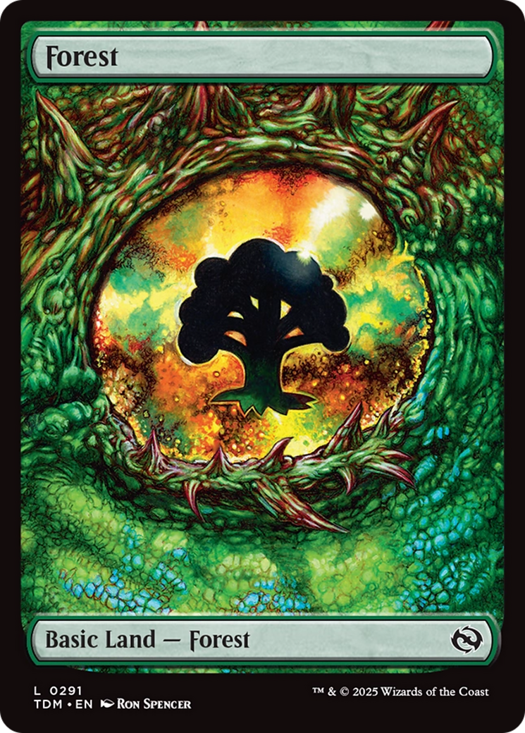 Image of Forest (0291) (TDM-291) - Tarkir: Dragonstorm Foil