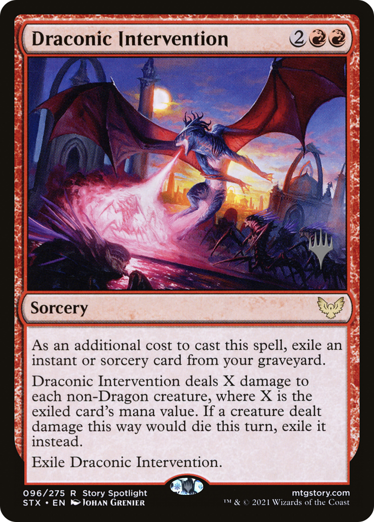 Image of Draconic Intervention (PPSTX-96P) - Strixhaven: School of Mages Promos