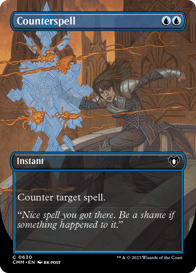 Image of Counterspell (Borderless) (CMM-630) - Commander Masters (Borderless) Foil