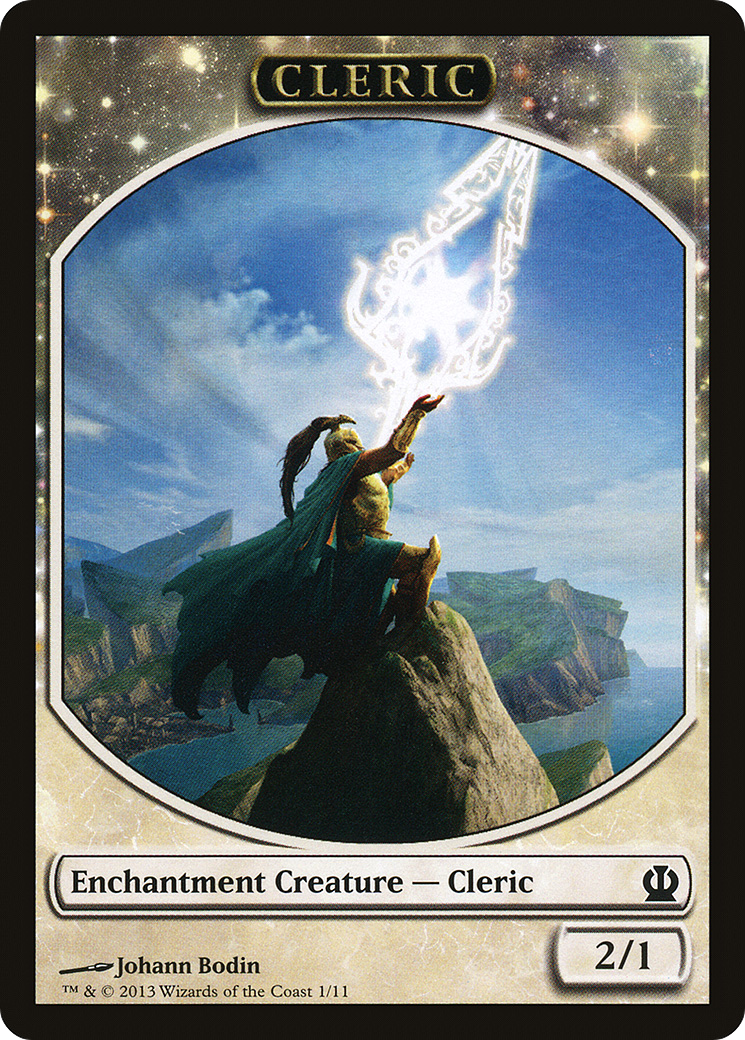 Image of Cleric Token (THS-001) - Theros Tokens: (enchantment)