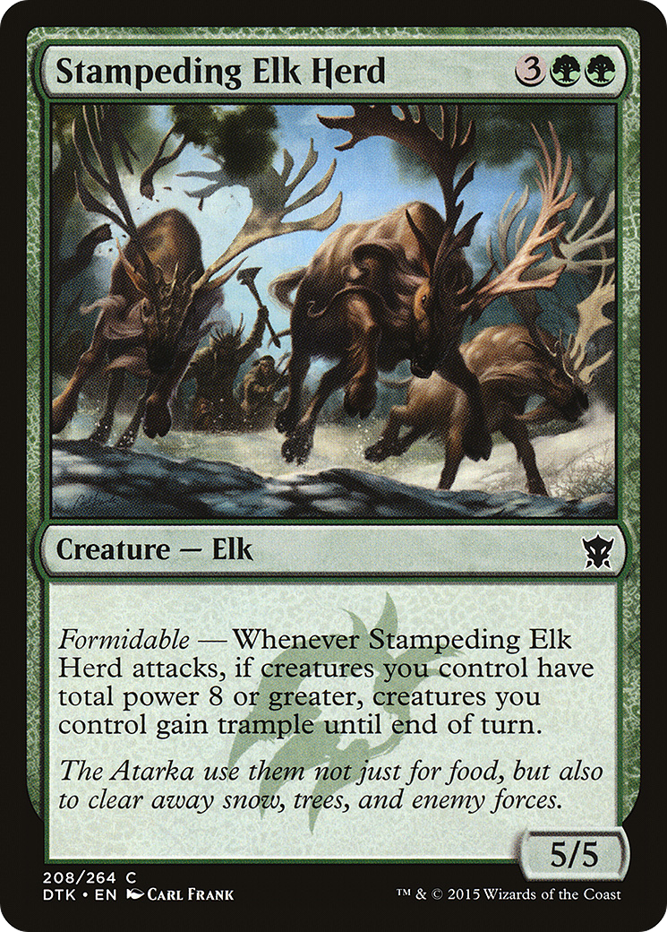 Image of Stampeding Elk Herd (DTK-208) - Dragons of Tarkir Foil