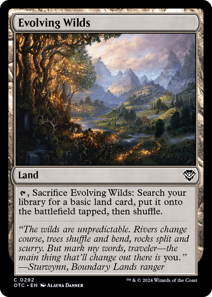 Image of Evolving Wilds (OTC-292) - Outlaws of Thunder Junction Commander