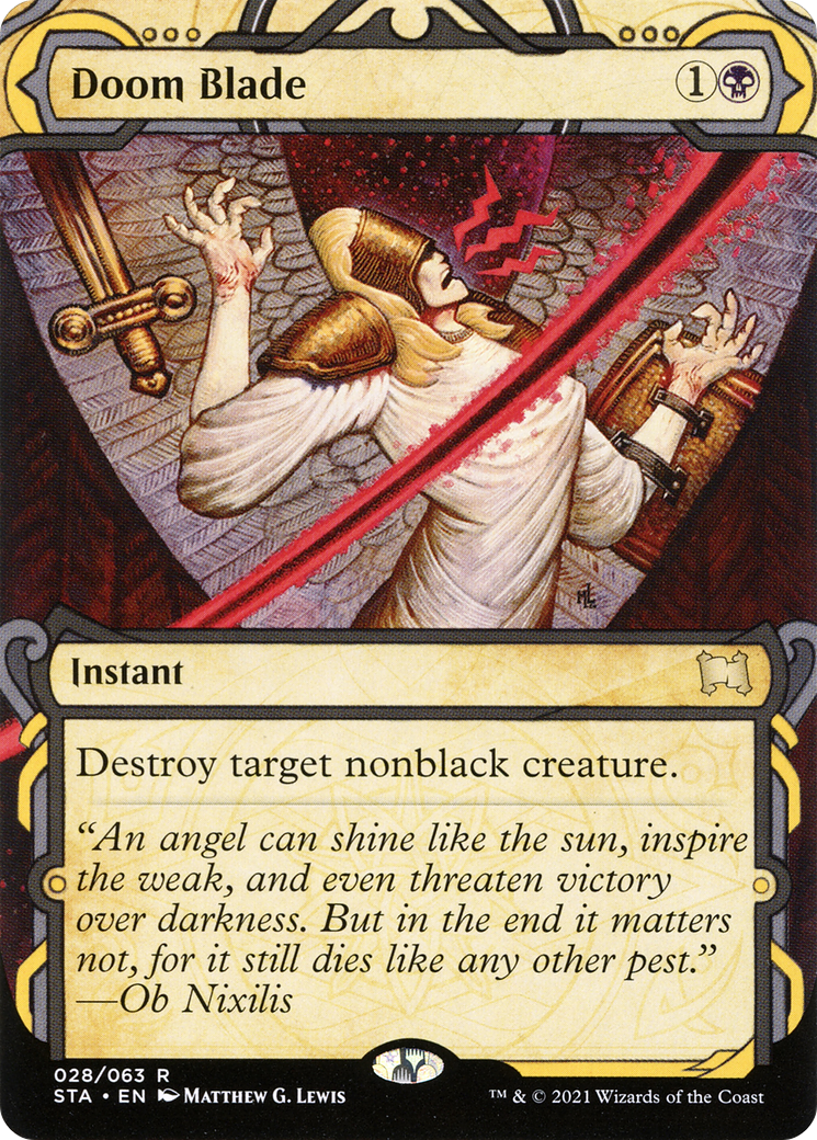 Image of Doom Blade (STA-028) - Strixhaven Mystical Archive: (Showcase) (Borderless)