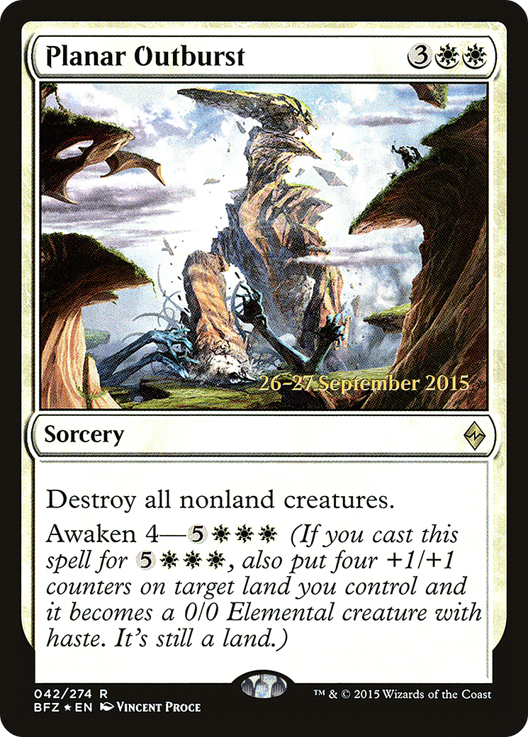 Image of Planar Outburst (PRE-42S) - Battle for Zendikar Promos Foil
