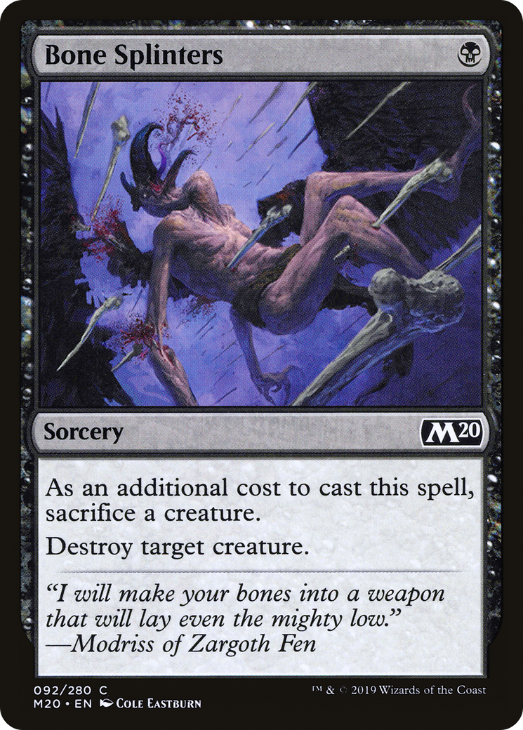 Image of Bone Splinters (M20-092) - Core Set 2020 Foil