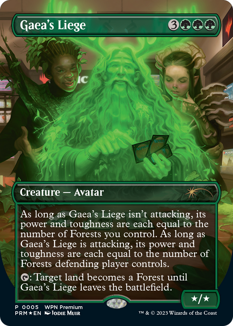 Image of Gaea's Liege (PW24-005) - Wizards Play Network 2024 (Borderless) Foil
