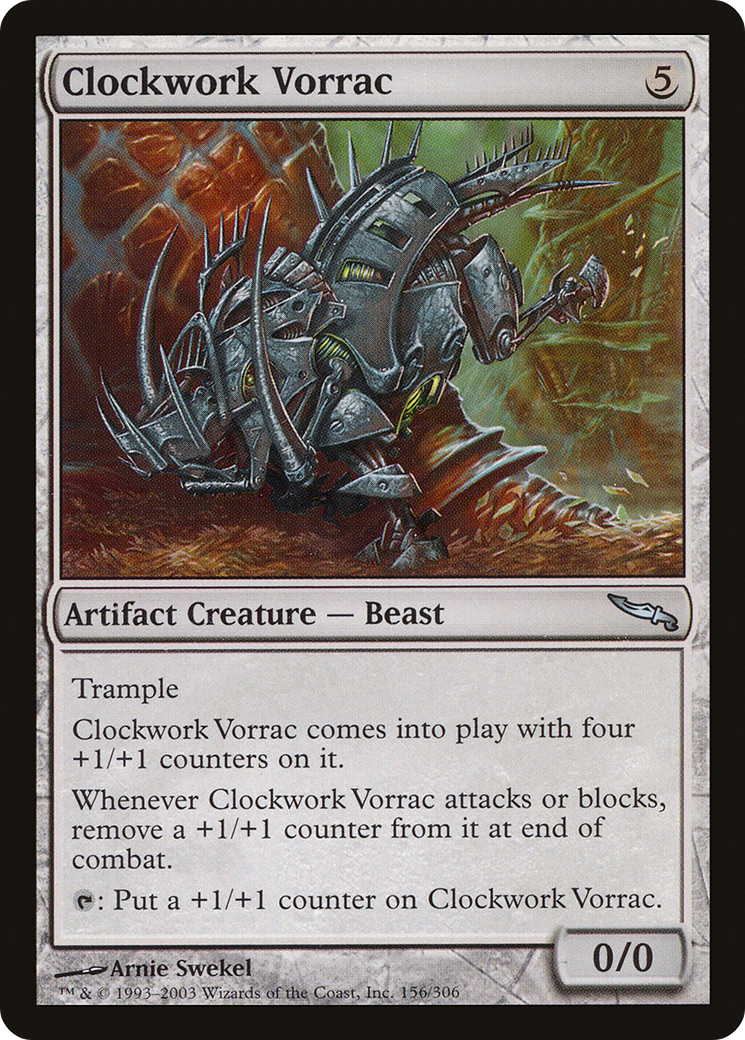 Image of Clockwork Vorrac (MRD-156) - Mirrodin Foil