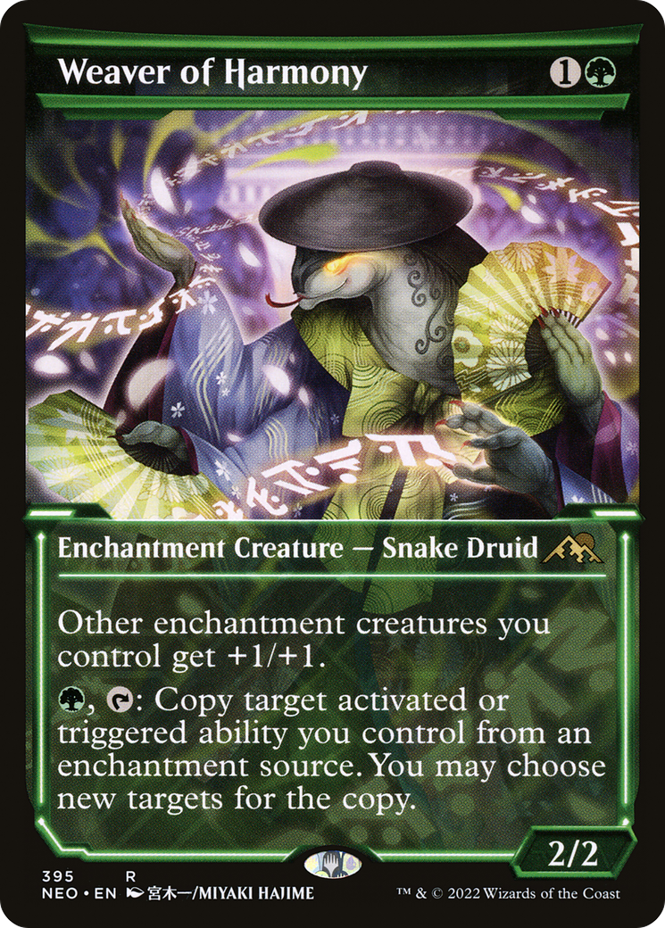 Image of Weaver of Harmony (Showcase) (NEO-395) - Kamigawa: Neon Dynasty: (Showcase) Foil