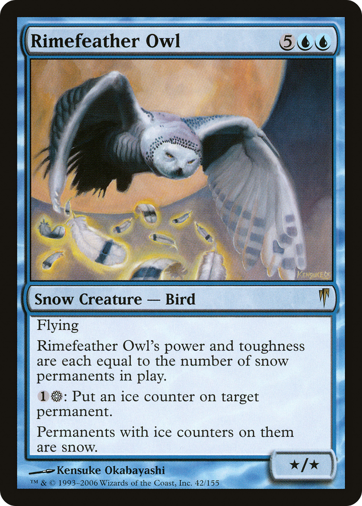 Image of Rimefeather Owl (CSP-042) - Coldsnap Foil