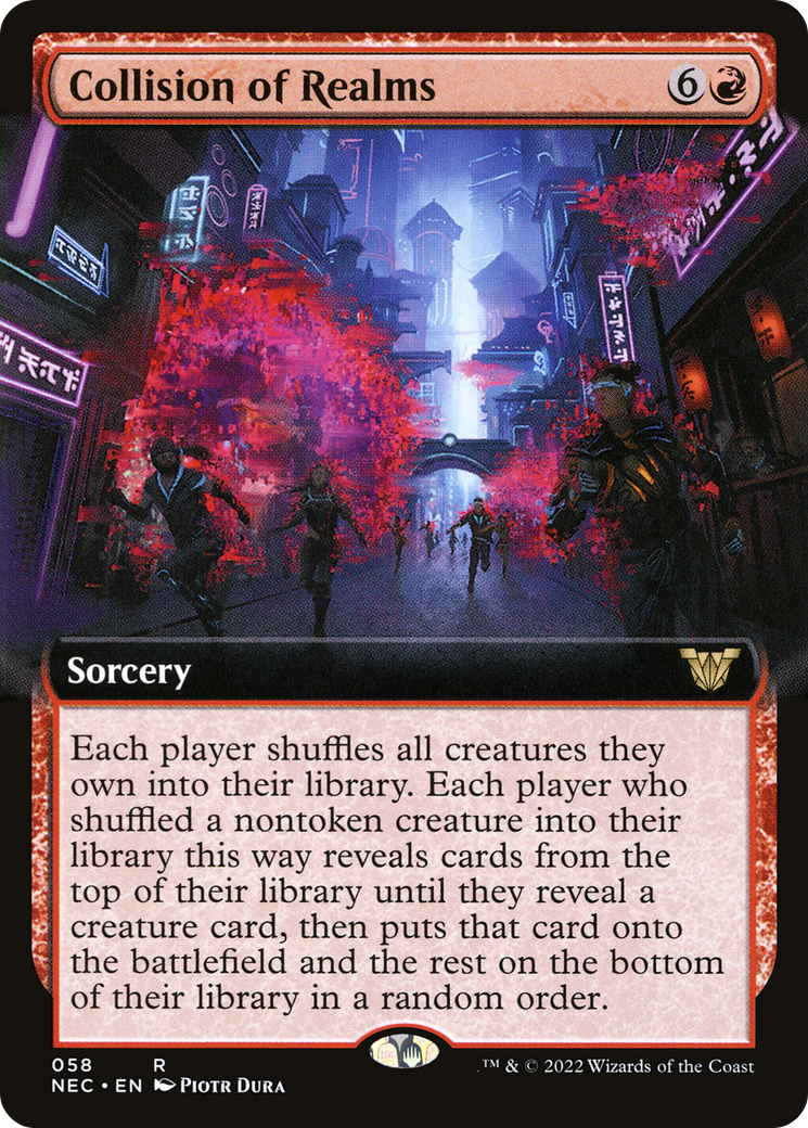 Image of Collision of Realms (Extended Art) (NEC-058) - Neon Dynasty Commander: (Extended Art)