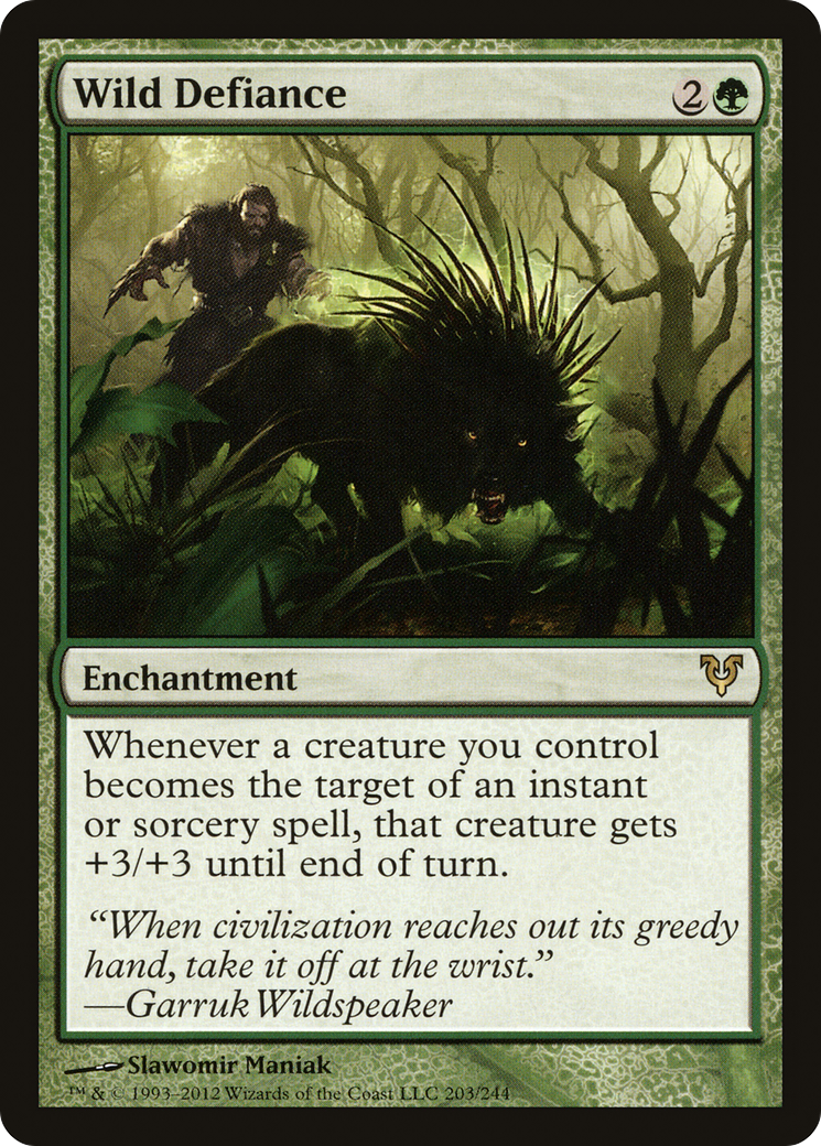 Image of Wild Defiance (AVR-203) - Avacyn Restored Foil