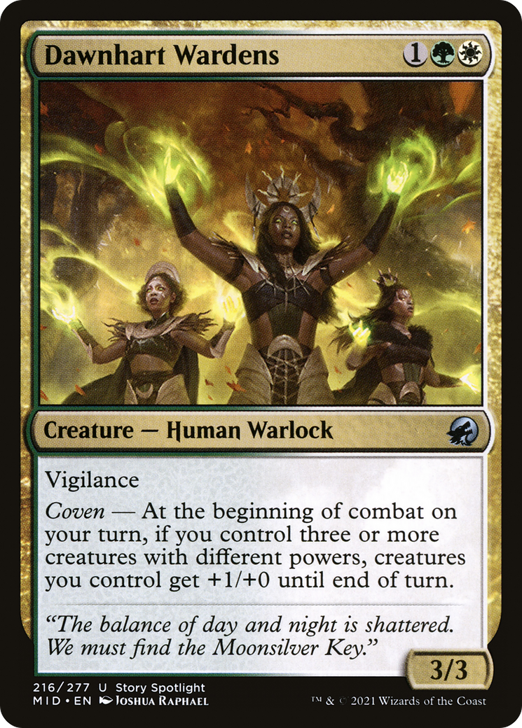 Image of Dawnhart Wardens (MID-216) - Innistrad: Midnight Hunt Foil