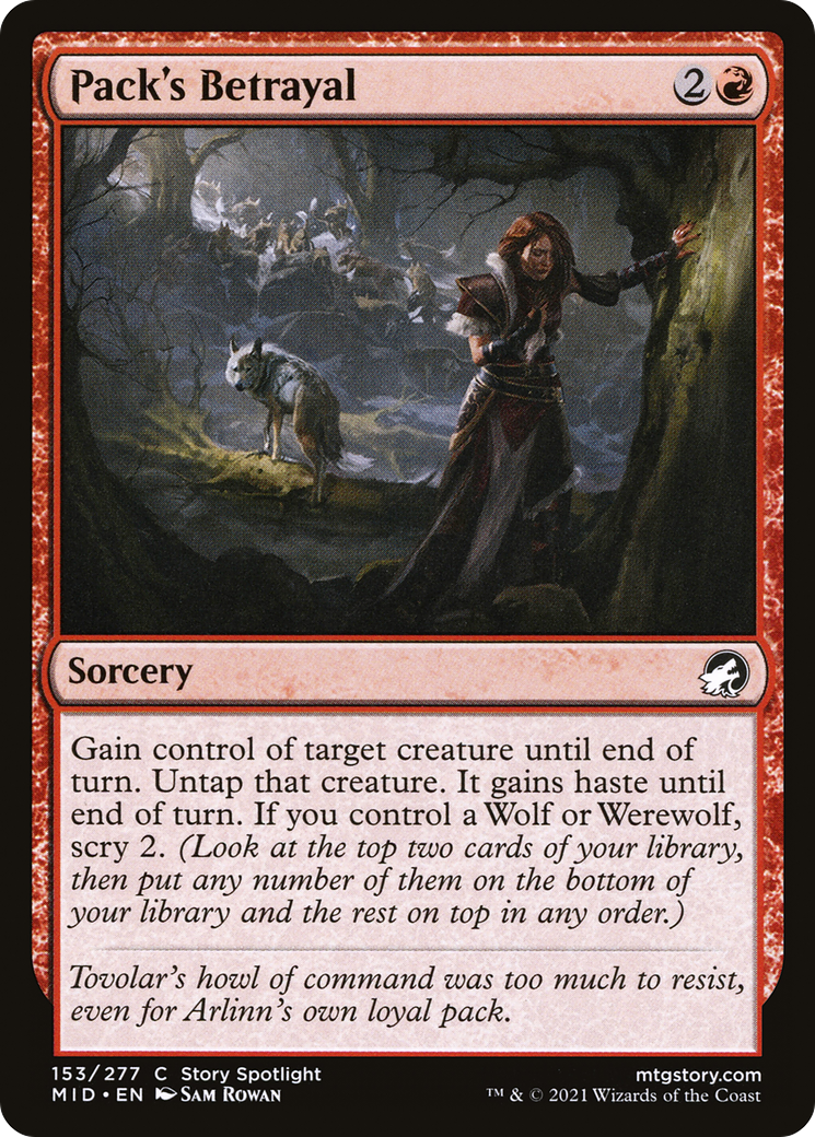 Image of Pack's Betrayal (MID-153) - Innistrad: Midnight Hunt Foil