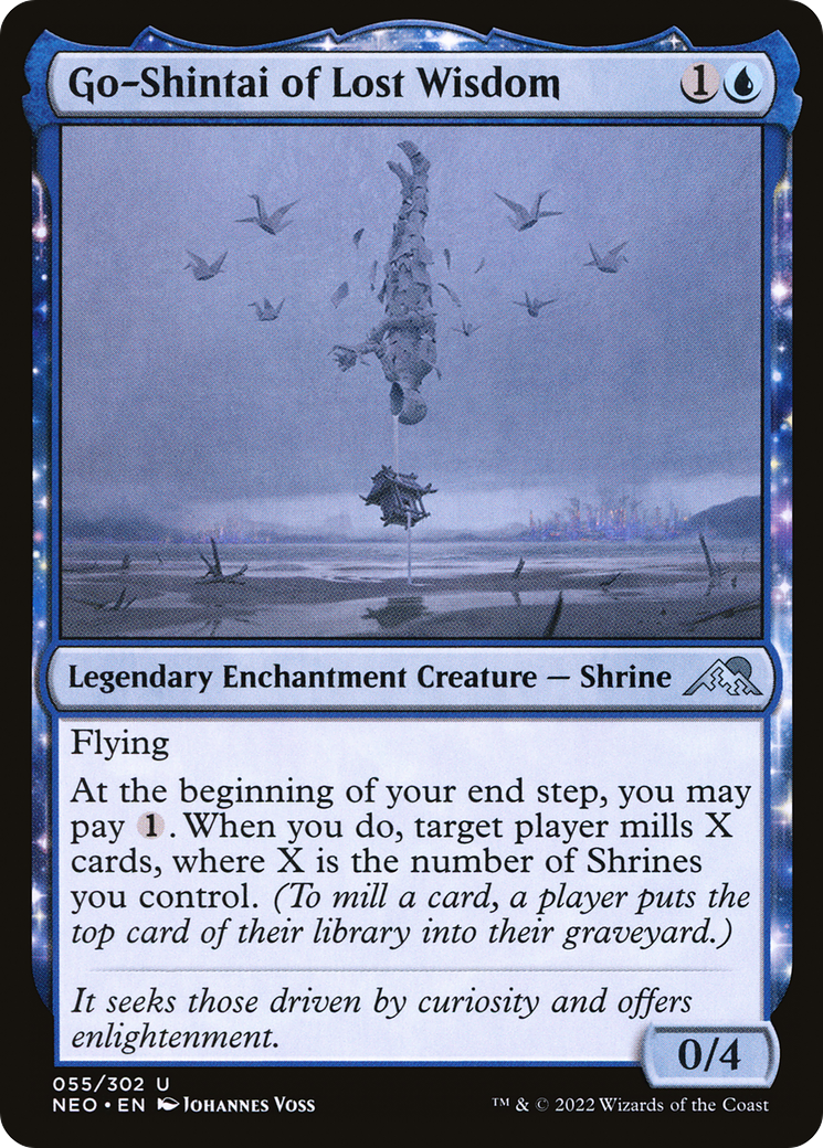 Image of Go-Shintai of Lost Wisdom (NEO-055) - Kamigawa: Neon Dynasty: (enchantment) Foil
