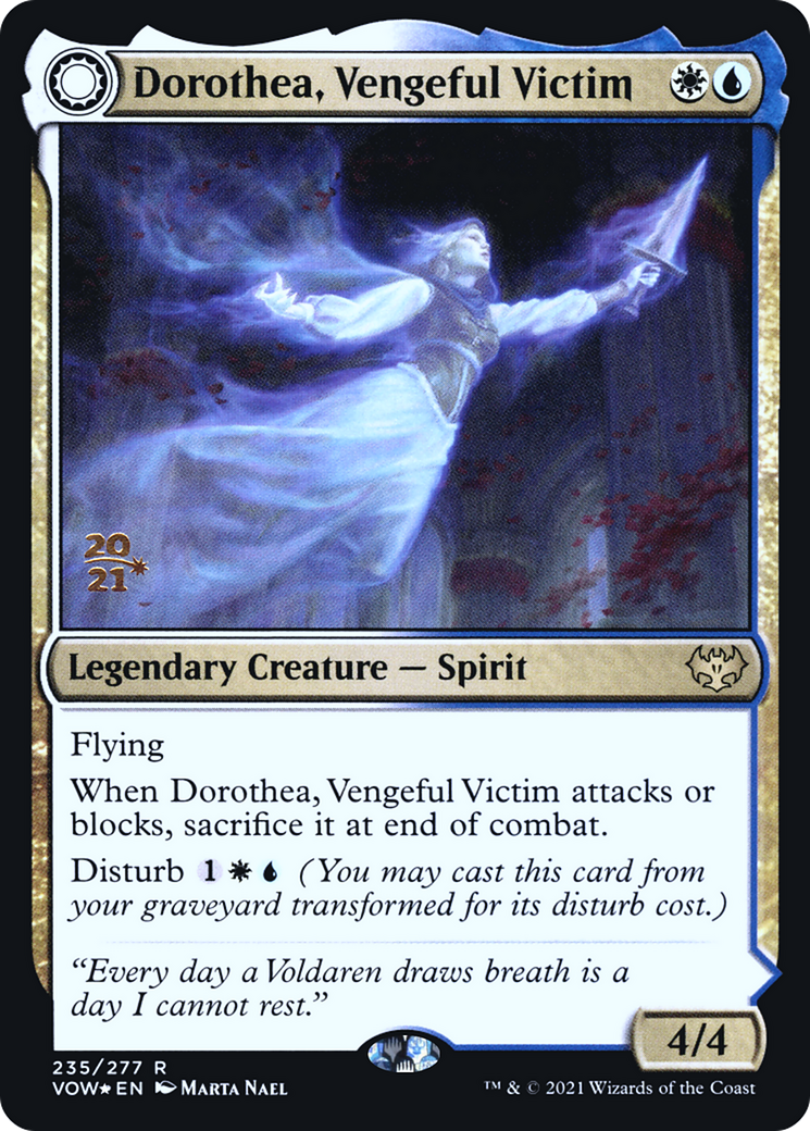 Image of Dorothea, Vengeful Victim (PRE-235) - Innistrad: Crimson Vow Promos: (Double Faced Transform) Foil