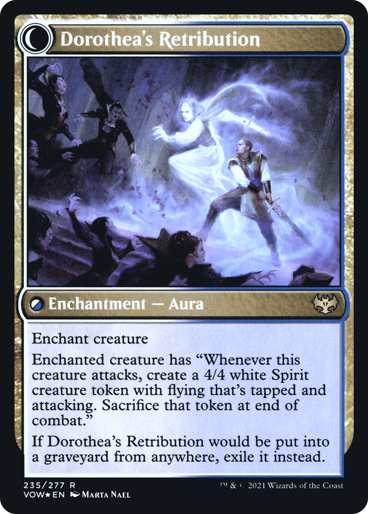 Image of Dorothea, Vengeful Victim (PRE-235) - Innistrad: Crimson Vow Promos: (Double Faced Transform) Foil