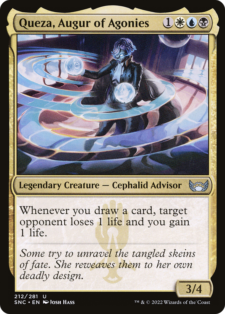 Image of Queza, Augur of Agonies (SNC-212) - Streets of New Capenna Foil
