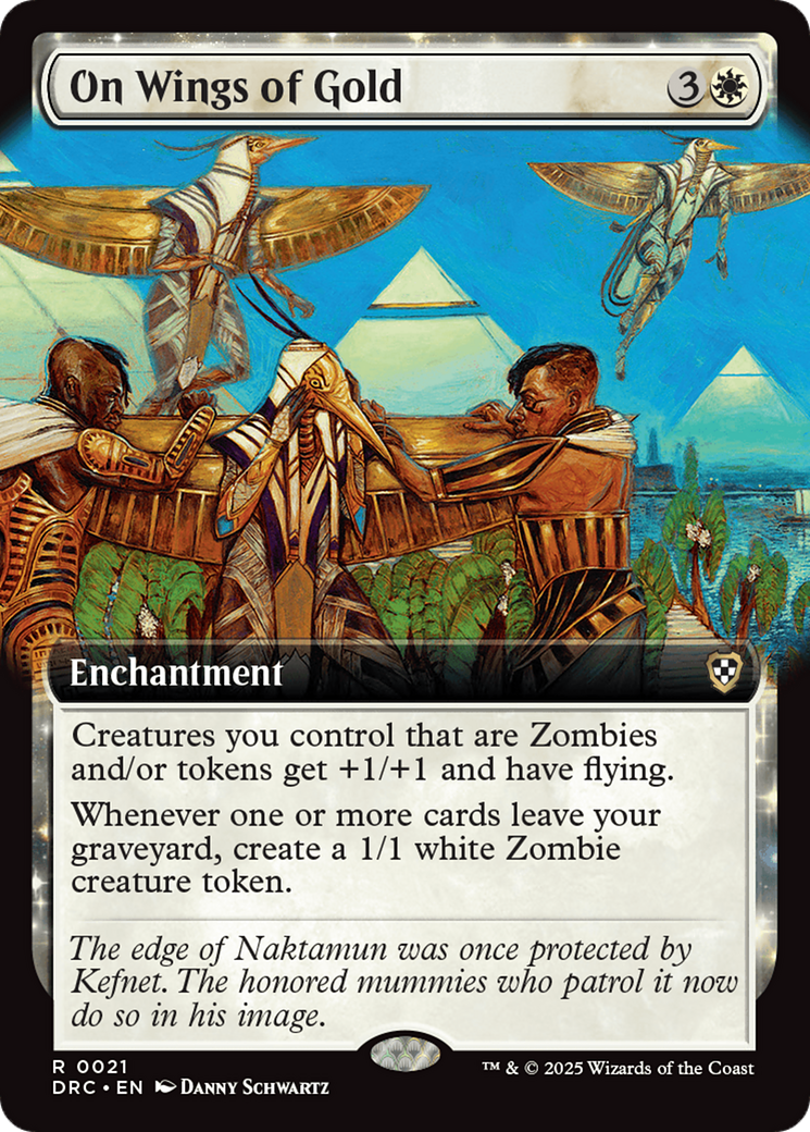 Image of On Wings of Gold (Extended Art) (DRC-021) - Commander: Aetherdrift: (enchantment, Extended Art)