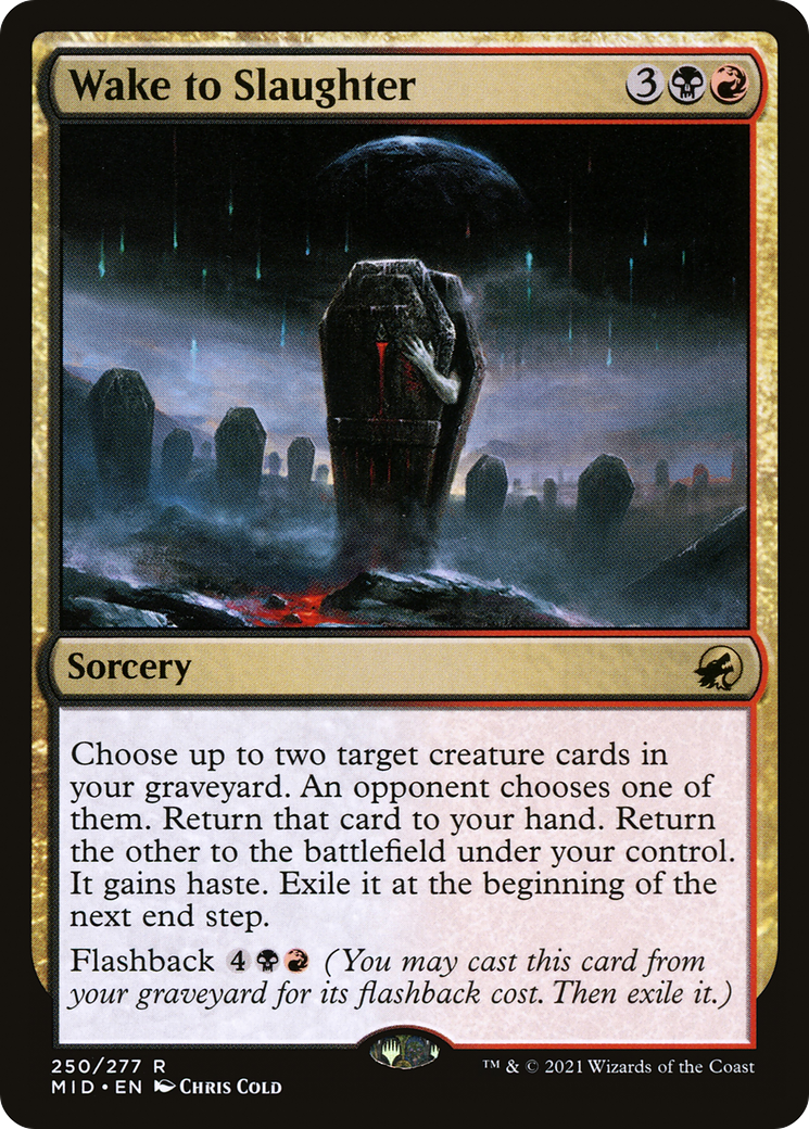 Image of Wake to Slaughter (MID-250) - Innistrad: Midnight Hunt Foil