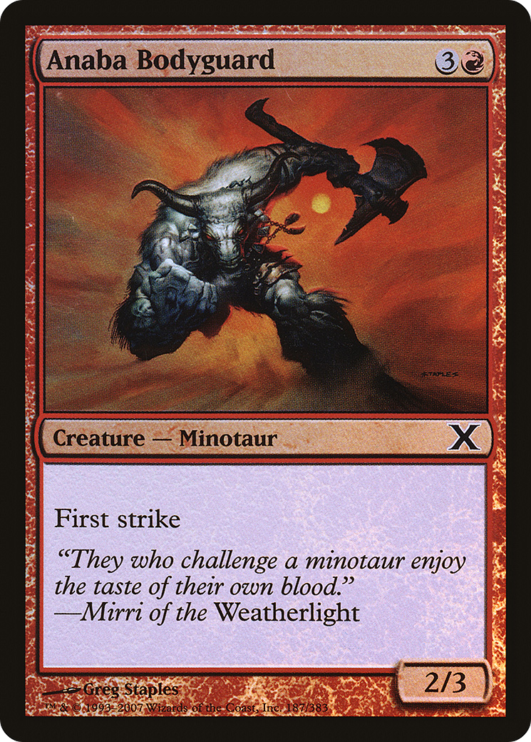 Image of Anaba Bodyguard (10E-187★) - Tenth Edition Foil