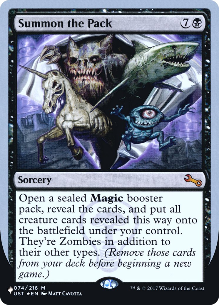 Image of Summon the Pack (LIST-025) - The List (Unfinity Foil Edition) Foil