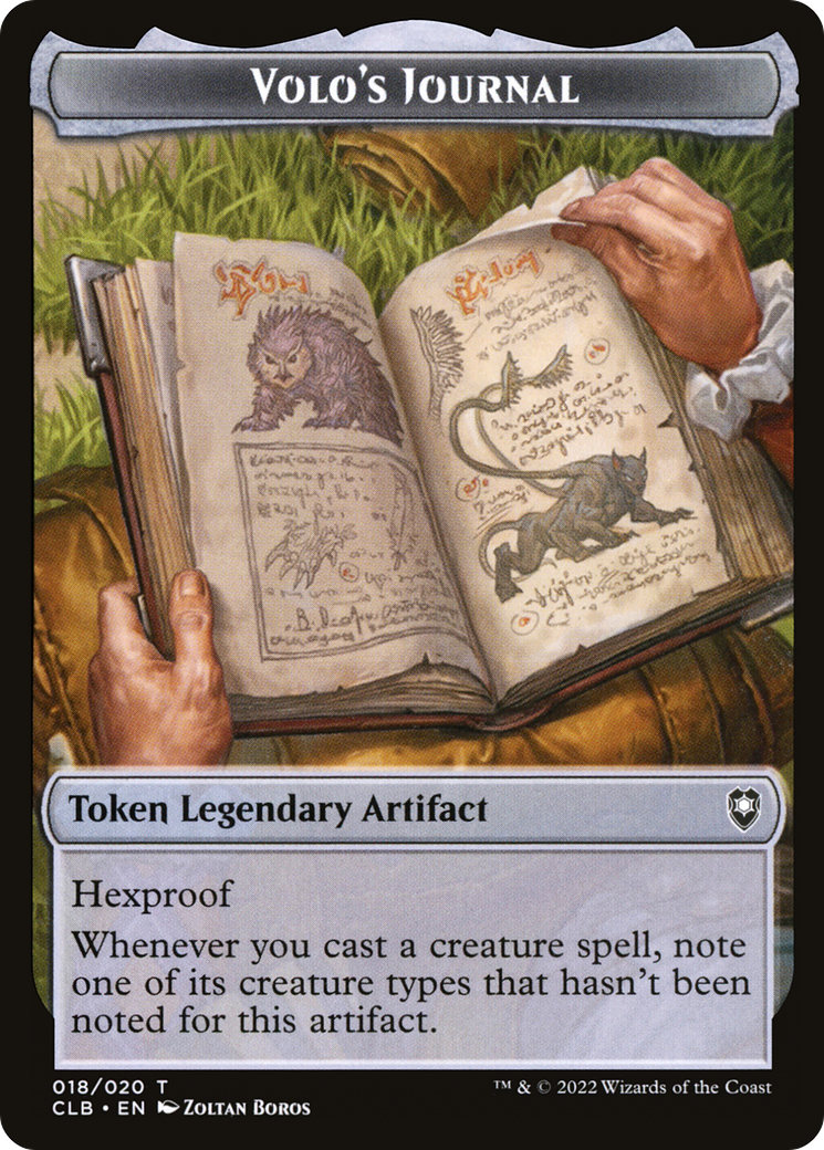 Image of Volo's Journal Token (CLB-018) - Battle for Baldur's Gate Tokens