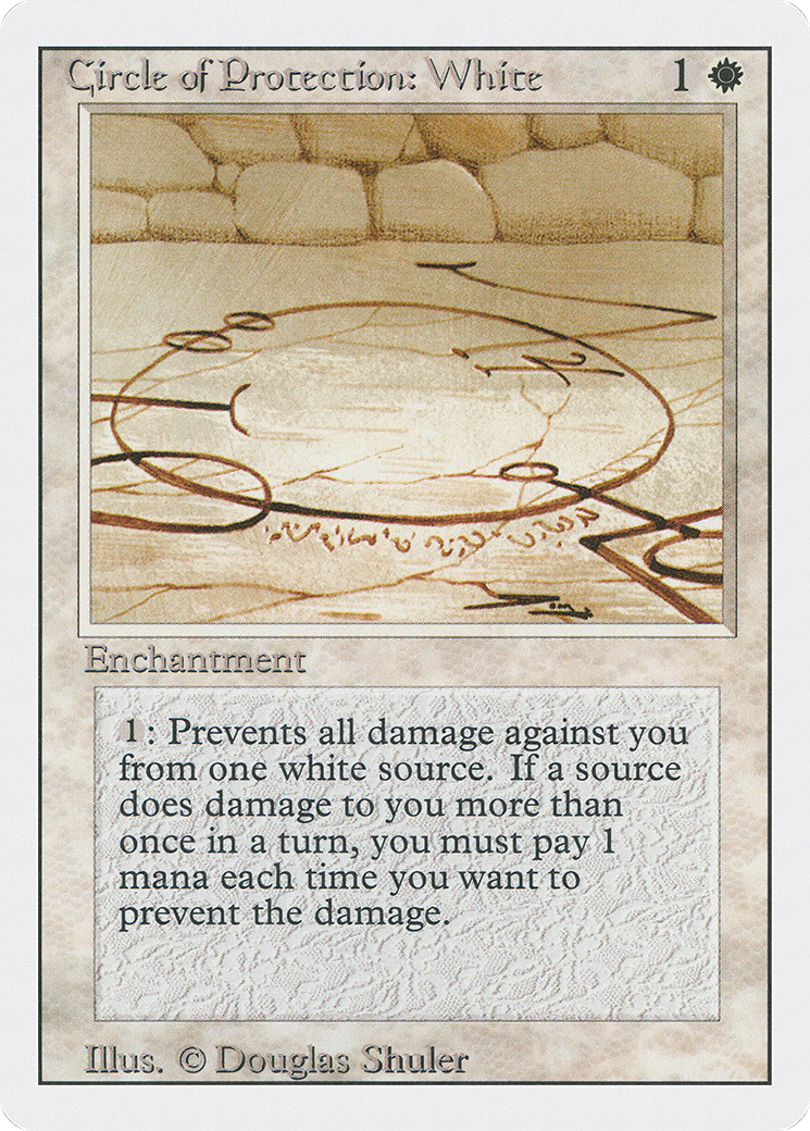 Image of Circle of Protection: White (3ED-) - Revised Edition