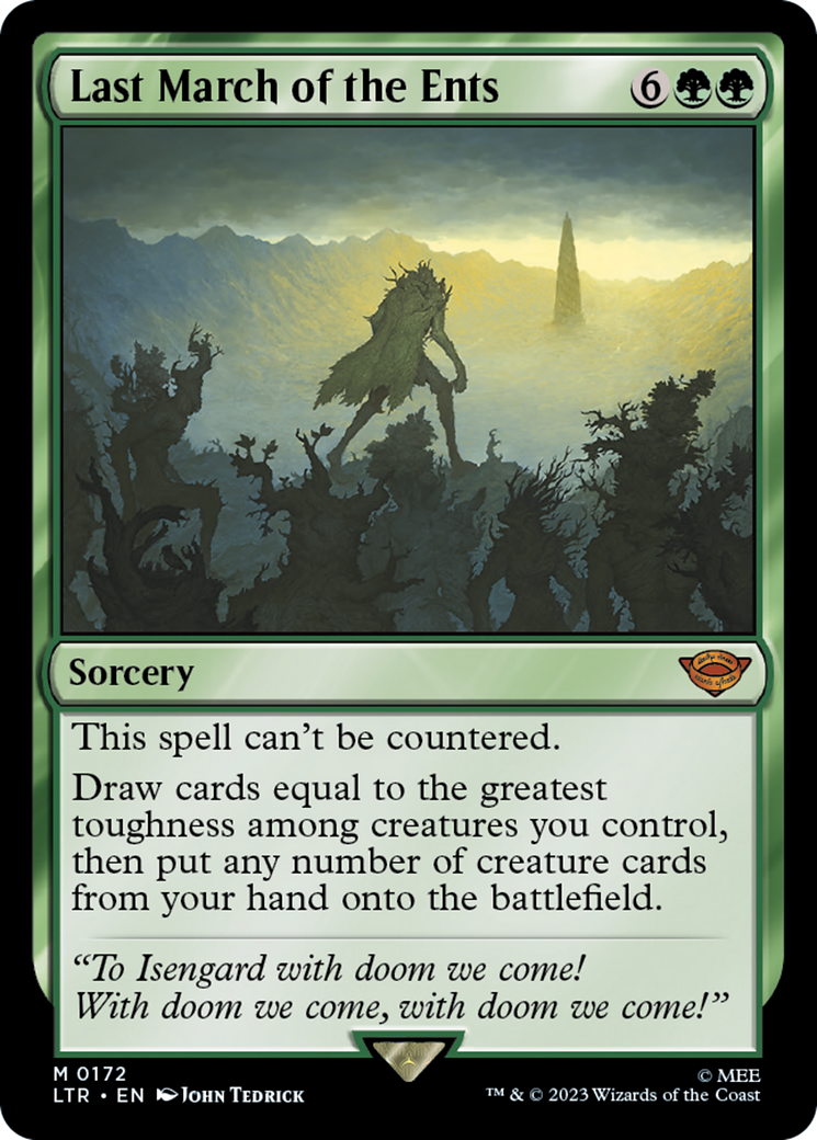 Image of Last March of the Ents (LTR-172) - The Lord of the Rings: Tales of Middle-earth Foil