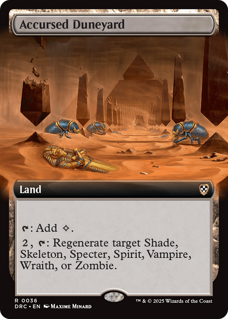Image of Accursed Duneyard (Extended Art) (DRC-036) - Commander: Aetherdrift: (Extended Art)