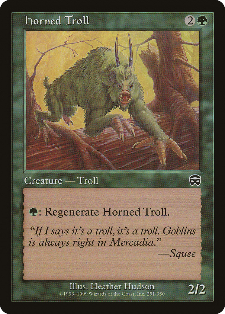 Image of Horned Troll (MMQ-251) - Mercadian Masques
