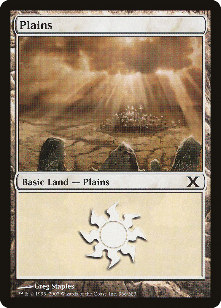 Image of Plains (366) (10E-366) - Tenth Edition Foil