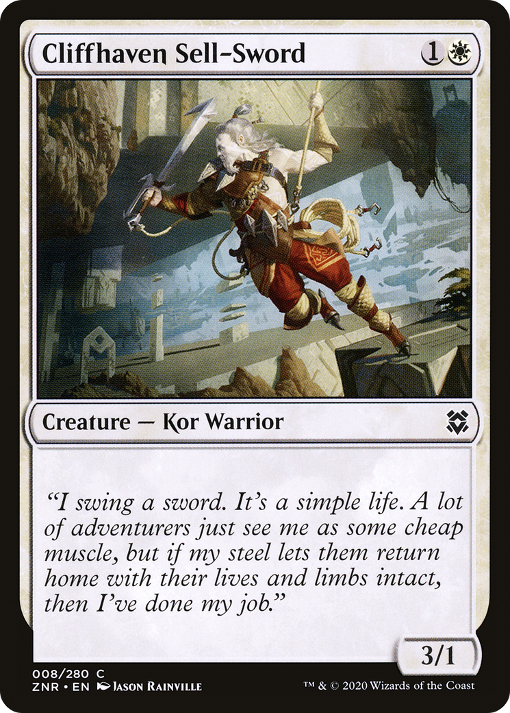 Image of Cliffhaven Sell-Sword (ZNR-008) - Zendikar Rising