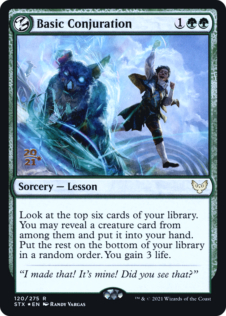 Image of Basic Conjuration (PRE-120S) - Strixhaven: School of Mages Promos: (lesson) Foil