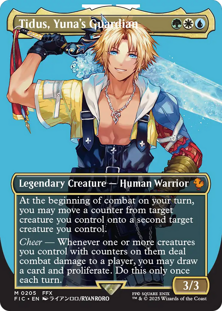 Image of Tidus, Yuna's Guardian (Borderless) (FIC-205) - Commander: FINAL FANTASY (Borderless) Foil