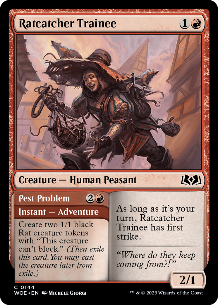 Image of Ratcatcher Trainee (WOE-144) - Wilds of Eldraine Foil