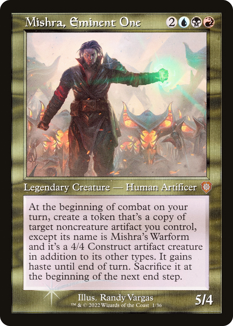 Image of Mishra, Eminent One (Retro Frame) (BRC-001) - The Brothers' War Commander Foil